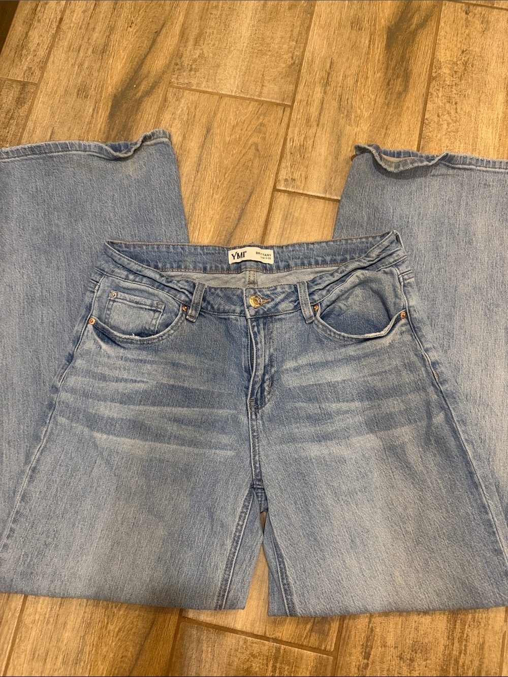 YMI Light Wash Straight-Leg Jeans